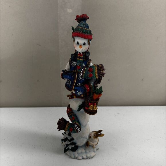 Vintage Lenox 2000 Winter Pal Pencil Snowman Christmas 12" Tall 3.5" Base - Picture 1 of 6